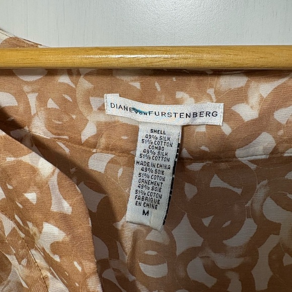 Diane Von Furstenberg Sheer Silk Cotton Cover Up Dress Medium - Picture 2 of 5